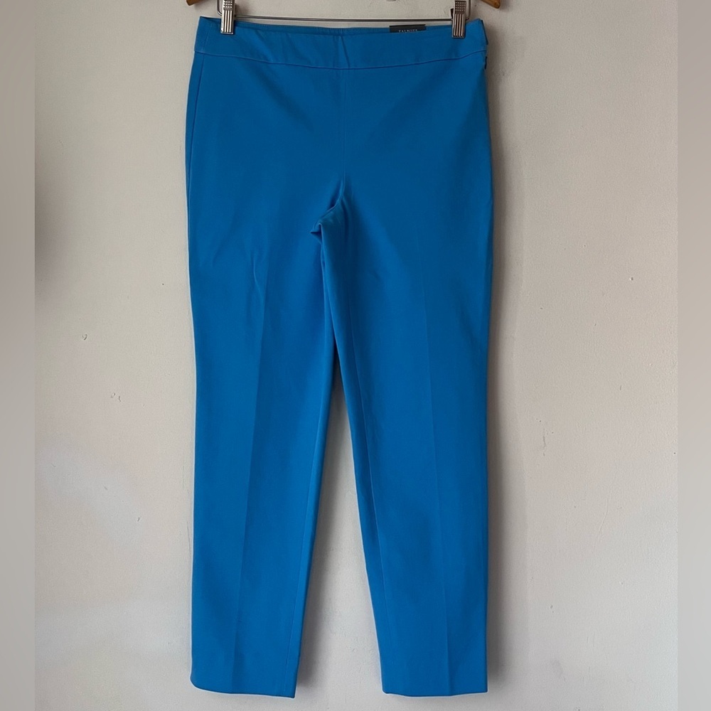 NWT Talbots Chatham Ankle Pants Sz 6P Blue Straight Leg Career Work Wear
